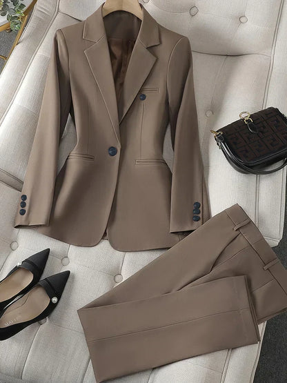 Women's Classic Blazer Suit Notched Lapel - Vonnera