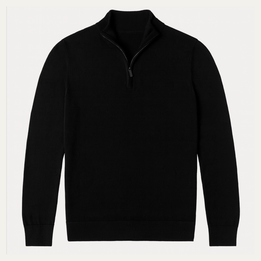 Men's Slim Fit Quarter Zip Casual Sweater - Vonnera