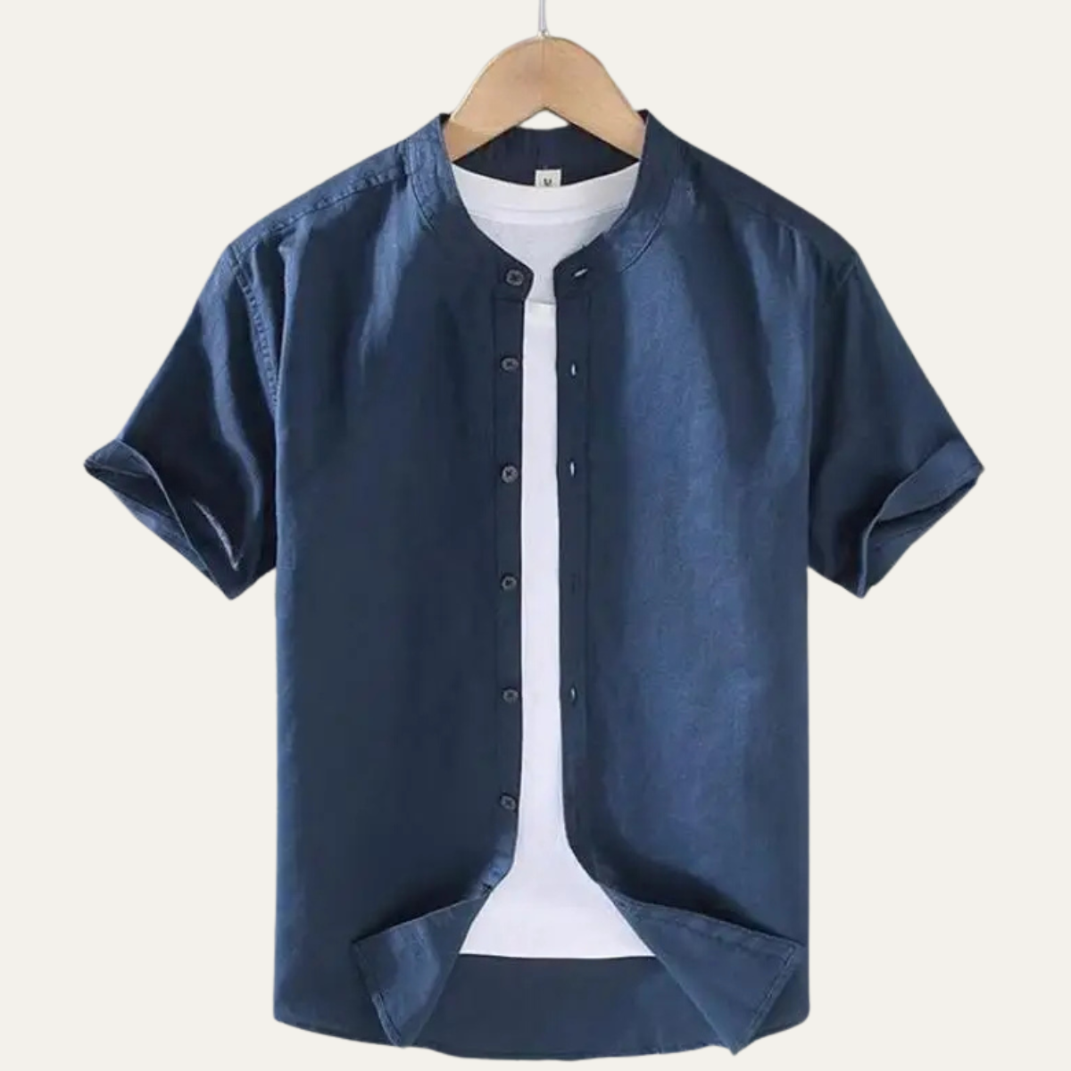Mens Casual Cotton Linen Shirt