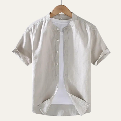Mens Casual Cotton Linen Shirt