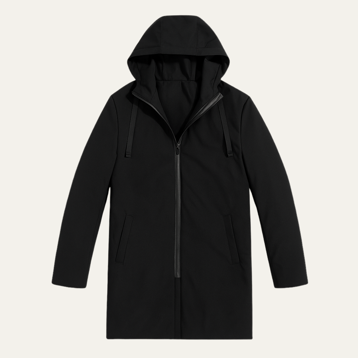 Monarchs Men's Waterproof Long Rain Jacket Hooded Coat - Vonnera
