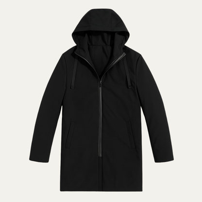 Monarchs Men's Waterproof Long Rain Jacket Hooded Coat - Vonnera