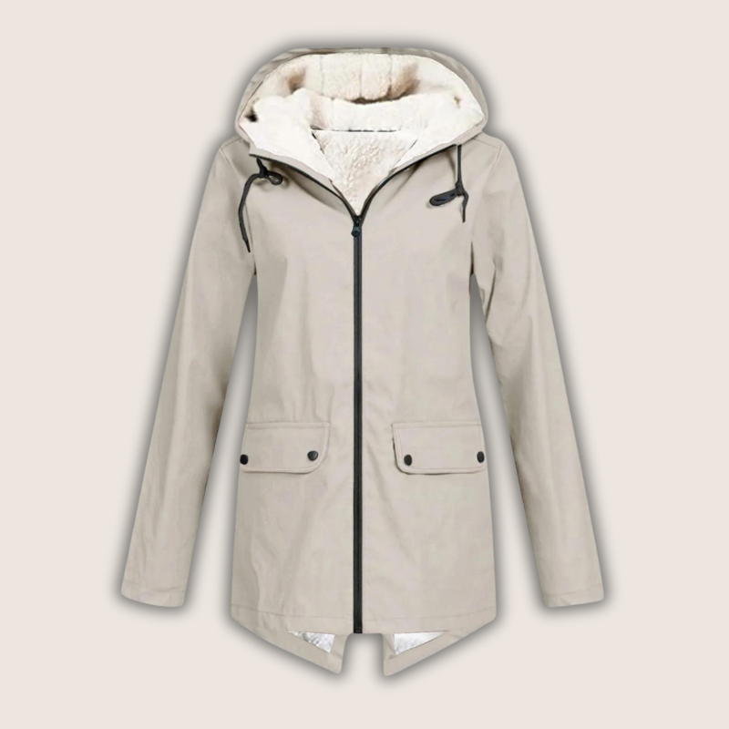 Women's Hooded Winter Jacket Zip Front