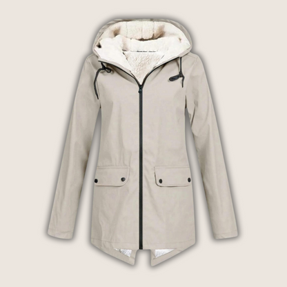 Women's Hooded Winter Jacket Zip Front
