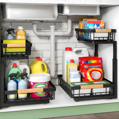 Sliding Under Sink Storage Organizer - Vonnera
