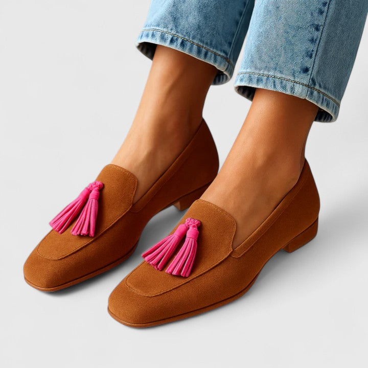 Women's Flat Loafers Slip-On Tassel Detail - Vonnera