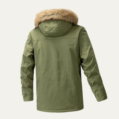 Men's Cotton Padded Jacket Fur Collar
