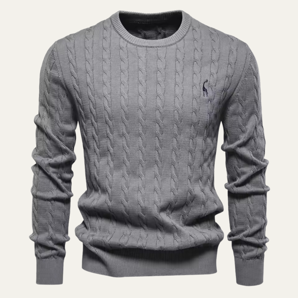 Men's Classic Crew Neck Knitted Sweater - Vonnera