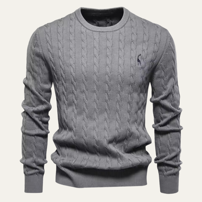 Men's Classic Crew Neck Knitted Sweater - Vonnera