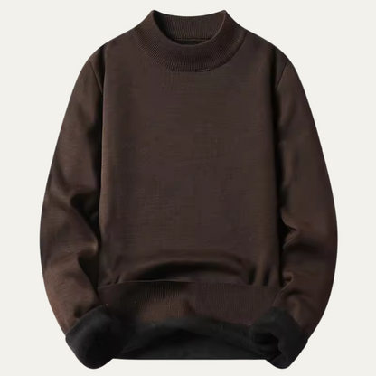 Men's Fleece Lined Crew Neck Sweater - Vonnera