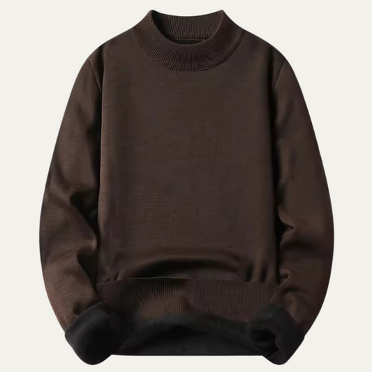 Men's Fleece Lined Crew Neck Sweater - Vonnera
