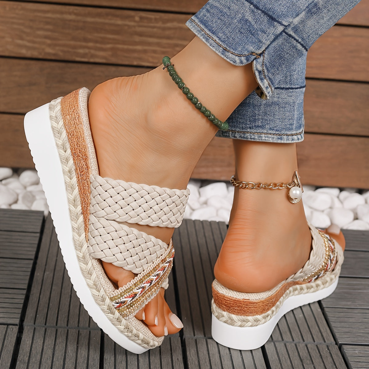 Beatrice | Women's Woven Slip-On Sandals