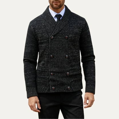 Men's Retro Knit Cardigan Solid Color Casual