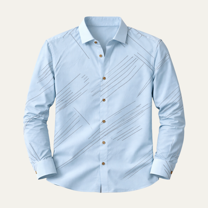 Men's Slim Fit Geometric Print Dress Shirt - Vonnera