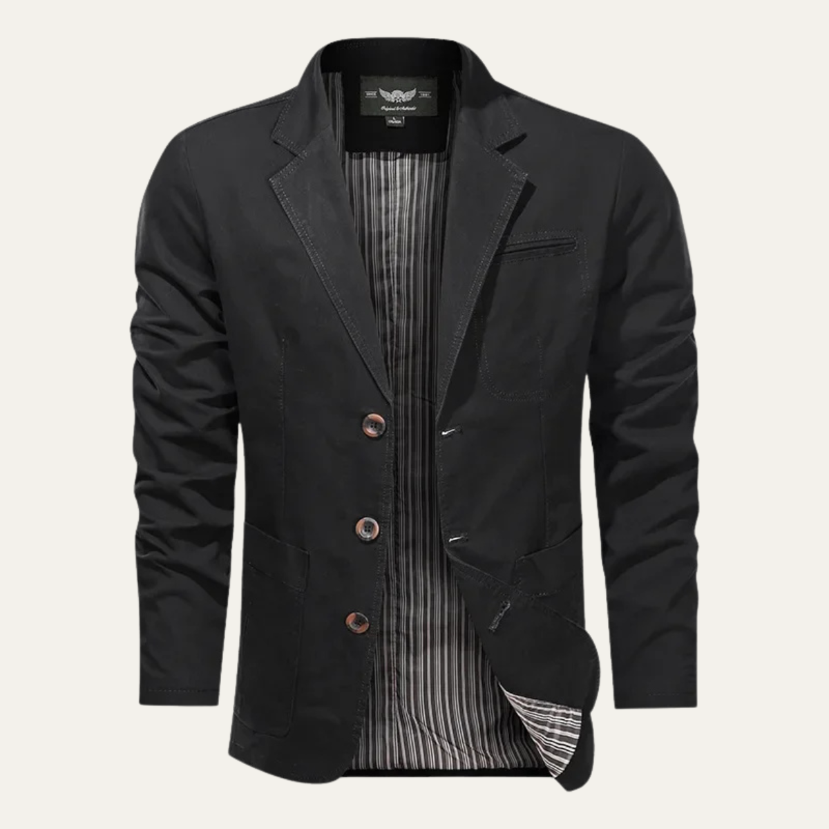 Men's Cotton Blazer Lightweight Beige