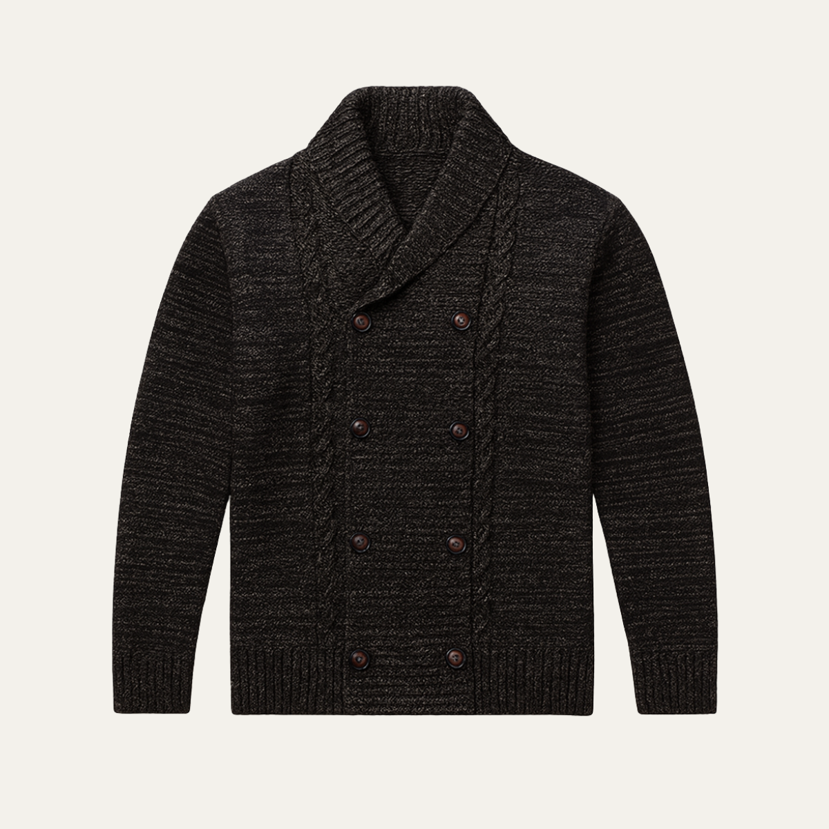 Men's Retro Knit Cardigan Solid Color Casual - Vonnera