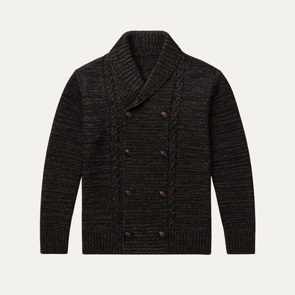 Men's Retro Knit Cardigan Solid Color Casual - Vonnera