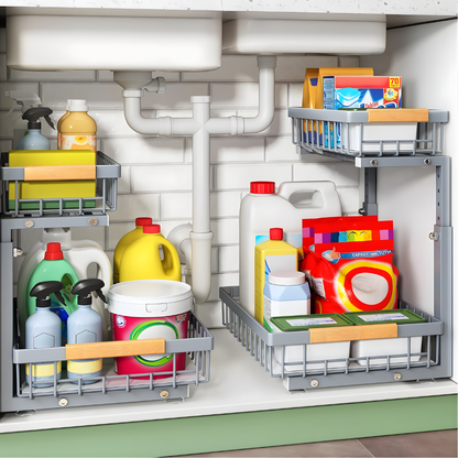 Sliding Under Sink Storage Organizer