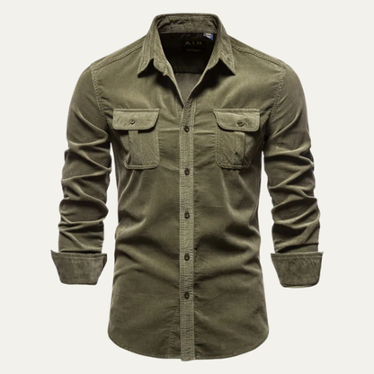 Men's Slim Fit Corduroy Shirt - Vonnera