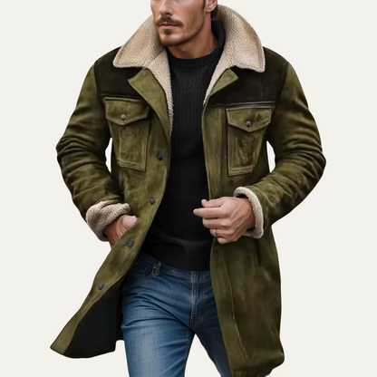 Men's Vintage Shearling Lined Winter Jacket
