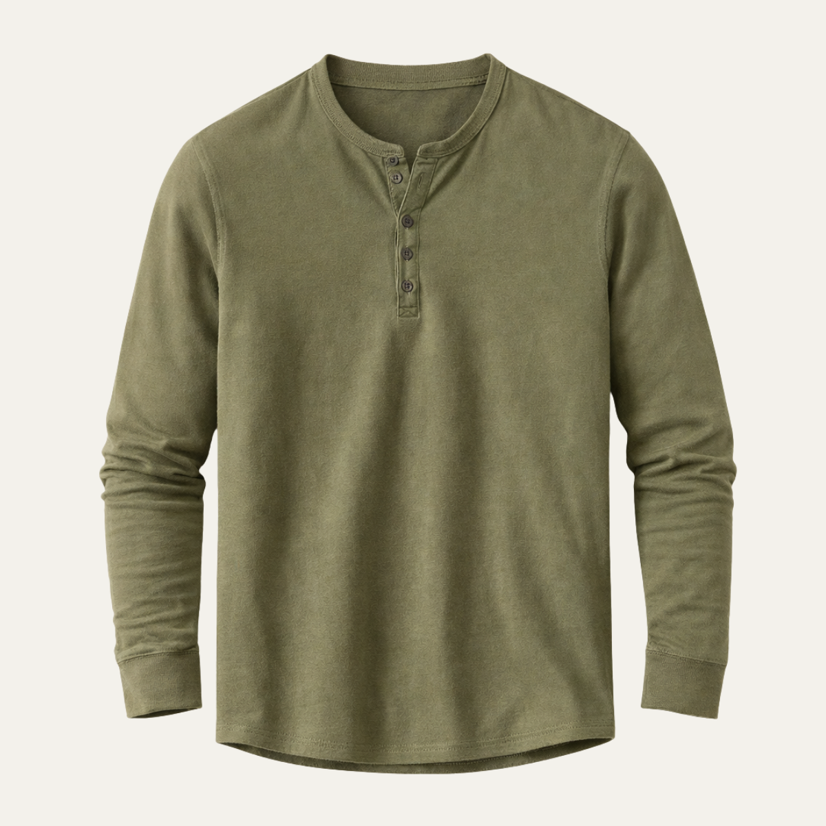 Mens Cotton Blend Henley Shirt Breathable - Vonnera