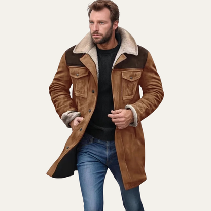 Men's Vintage Shearling Lined Winter Jacket