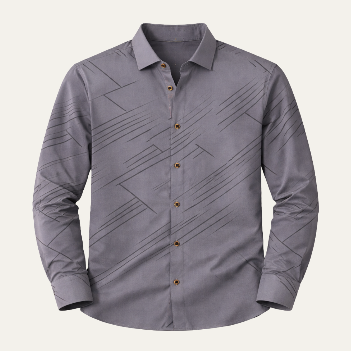 Men's Slim Fit Geometric Print Casual Shirt - Vonnera
