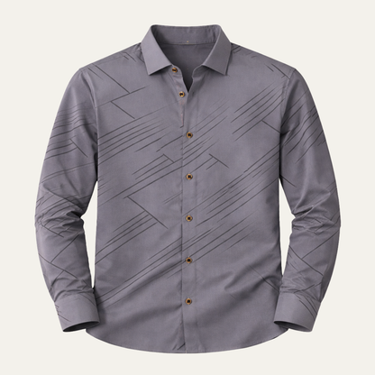 Men's Slim Fit Geometric Print Casual Shirt - Vonnera