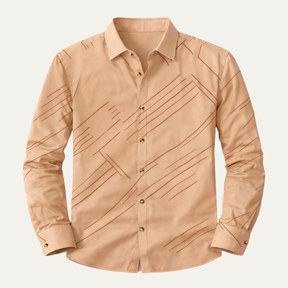 Men's Slim Fit Geometric Print Shirt Lightweight - Vonnera