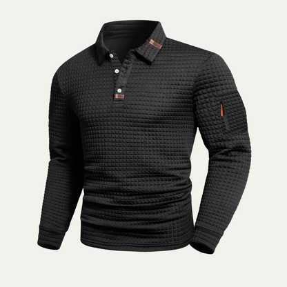 Men's Long Sleeve Golf Polo Shirt Quick Dry