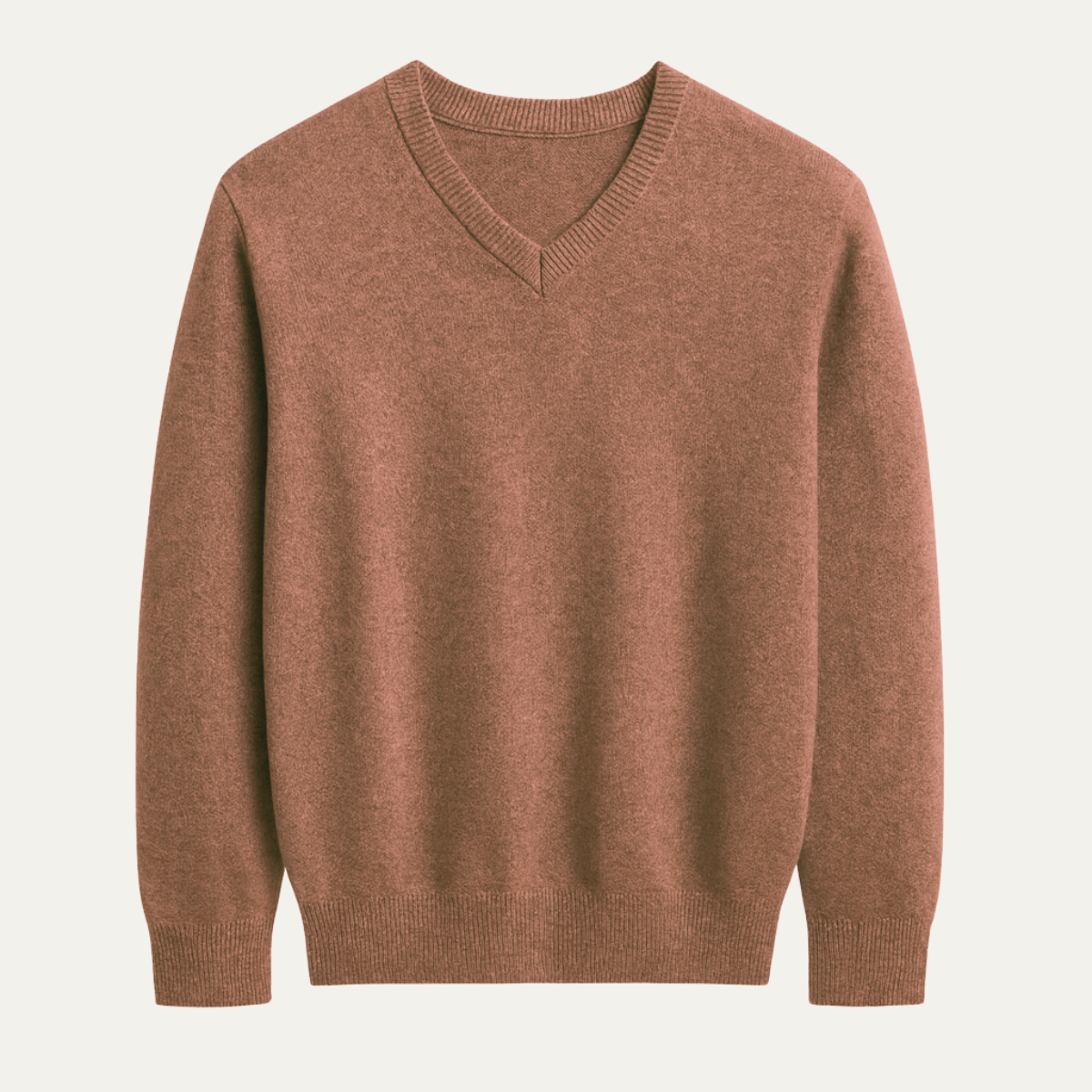 Men's Merino Wool V Neck Sweater Soft Knit - Vonnera
