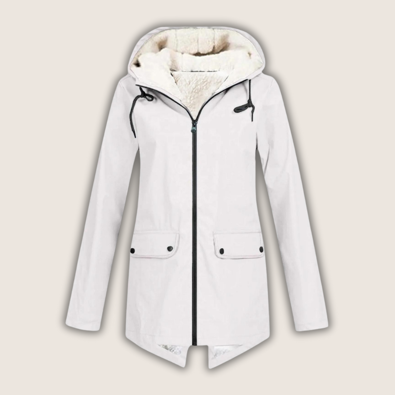 Women's Hooded Winter Jacket Zip Front