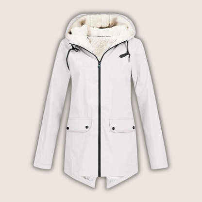 Women's Hooded Winter Jacket Zip Front