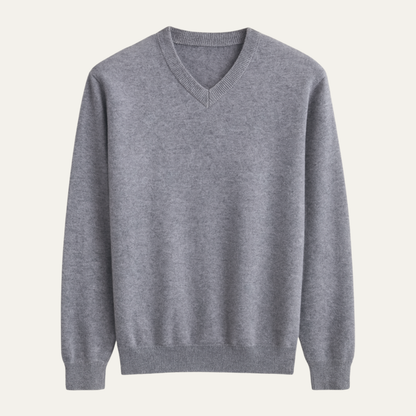 Men's Merino Wool V Neck Sweater - Vonnera