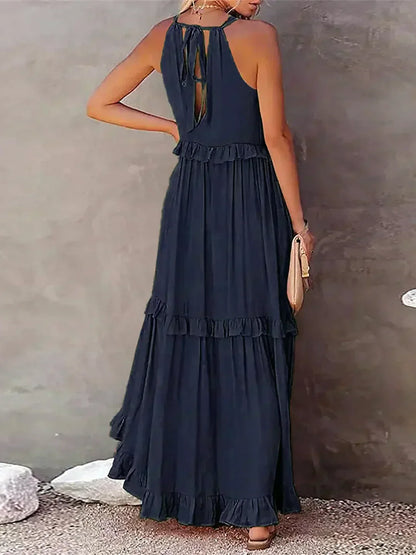 Women's Sleeveless Ruffle Dress