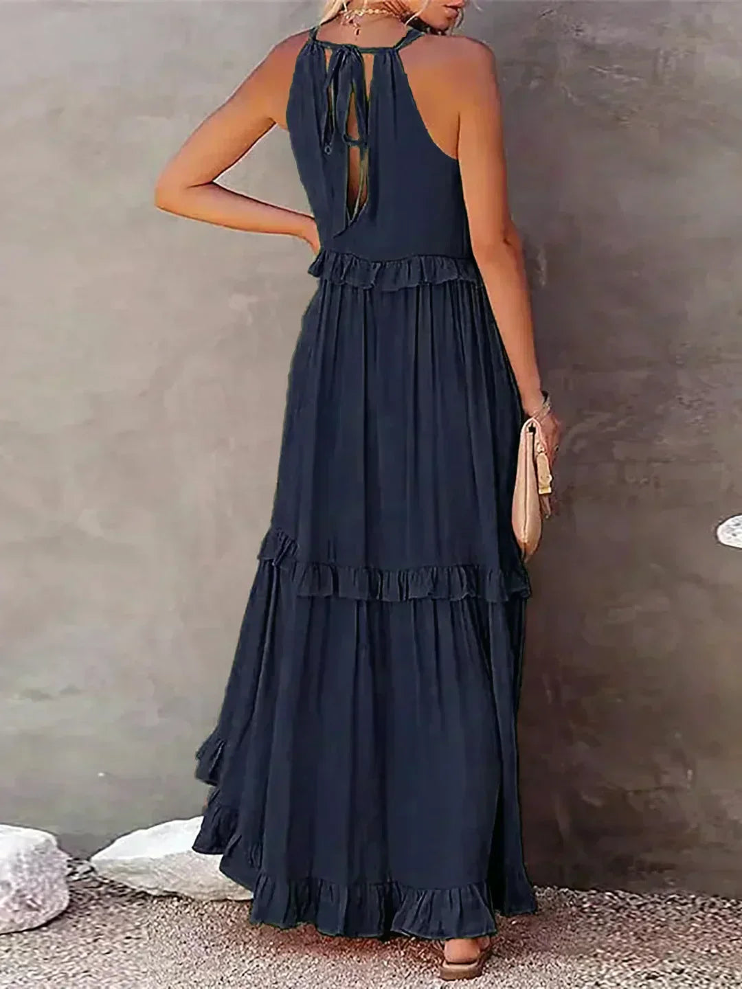 Women's Maxi Dress Ruffle Detailing