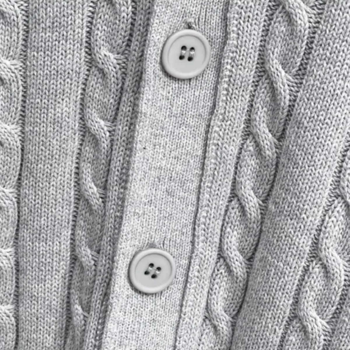 Men's Classic Cable Knit Cardigan Button Up Sweater
