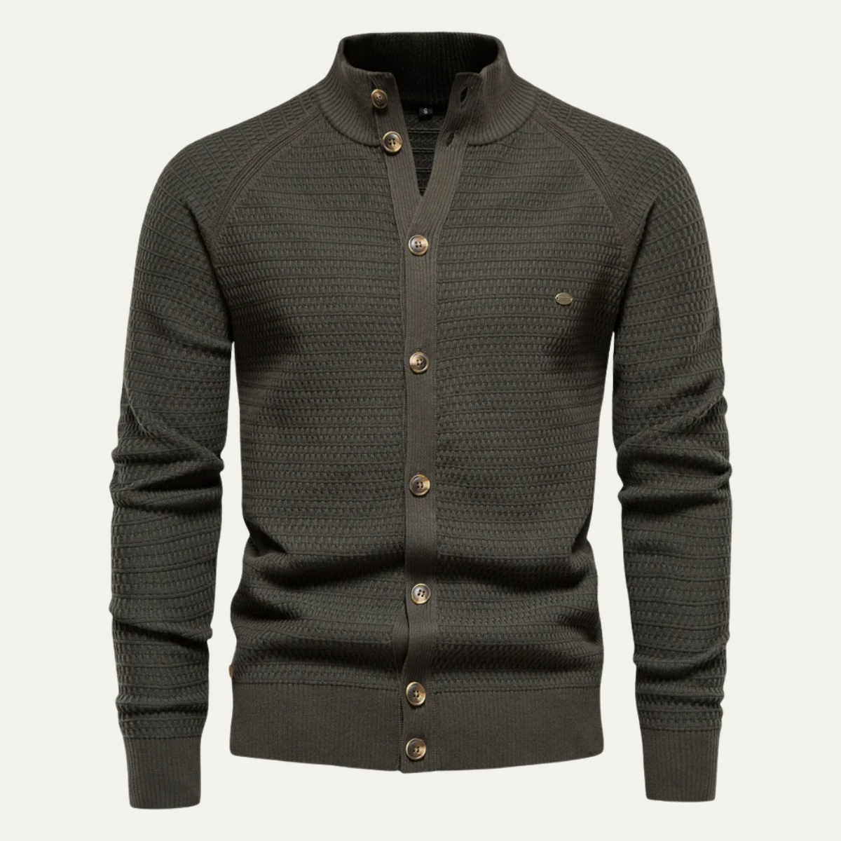 Men's Knitted Cotton Cardigan Buttoned Winter - Vonnera
