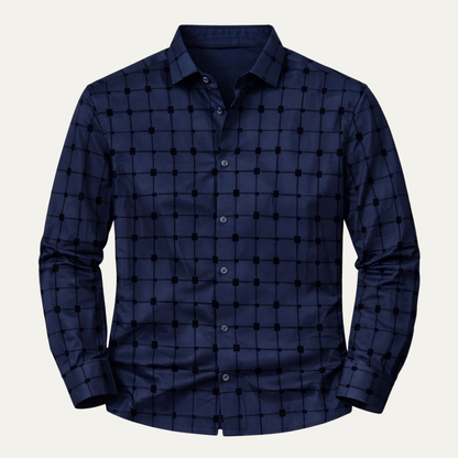 Men's Slim Fit Check Dress Shirt - Vonnera