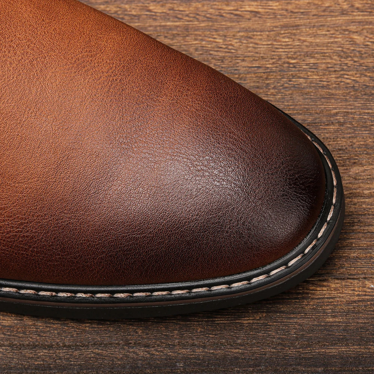 Men's Leather Chelsea Boots Ankle Brown