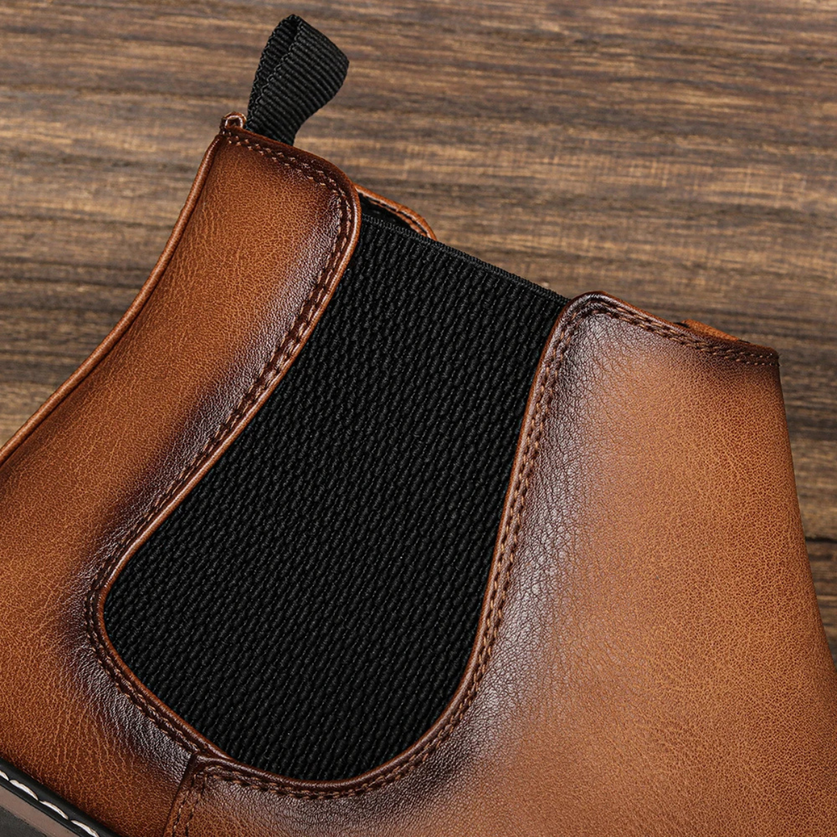 Men's Leather Chelsea Boots Ankle Brown
