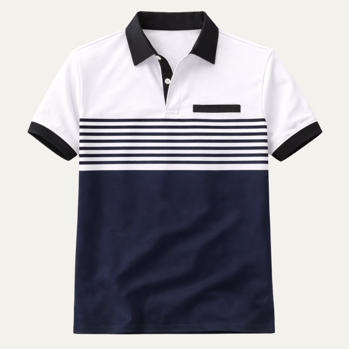 Men's Slim Fit Striped Polo Shirt - Vonnera