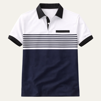 Men's Slim Fit Striped Polo Shirt - Vonnera