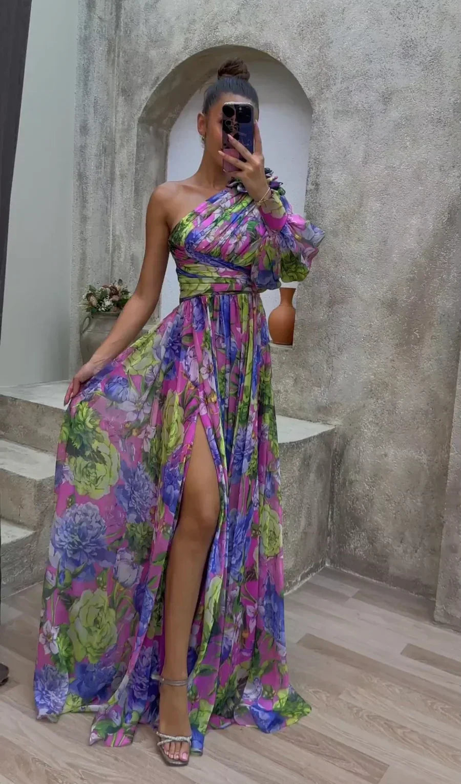 Women's Flowy Shoulder Dress Elegant Summer - Vonnera