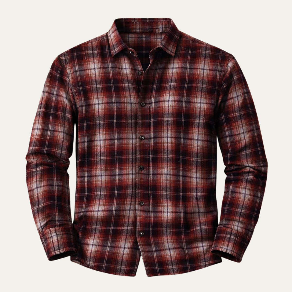 Men's Plaid Flannel Shirt Casual Button Down - Vonnera