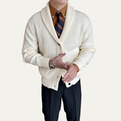Men's Soft Knit Cardigan Button Up Winter Sweater