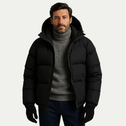 Men's Waterproof Down Puffer Jacket Black