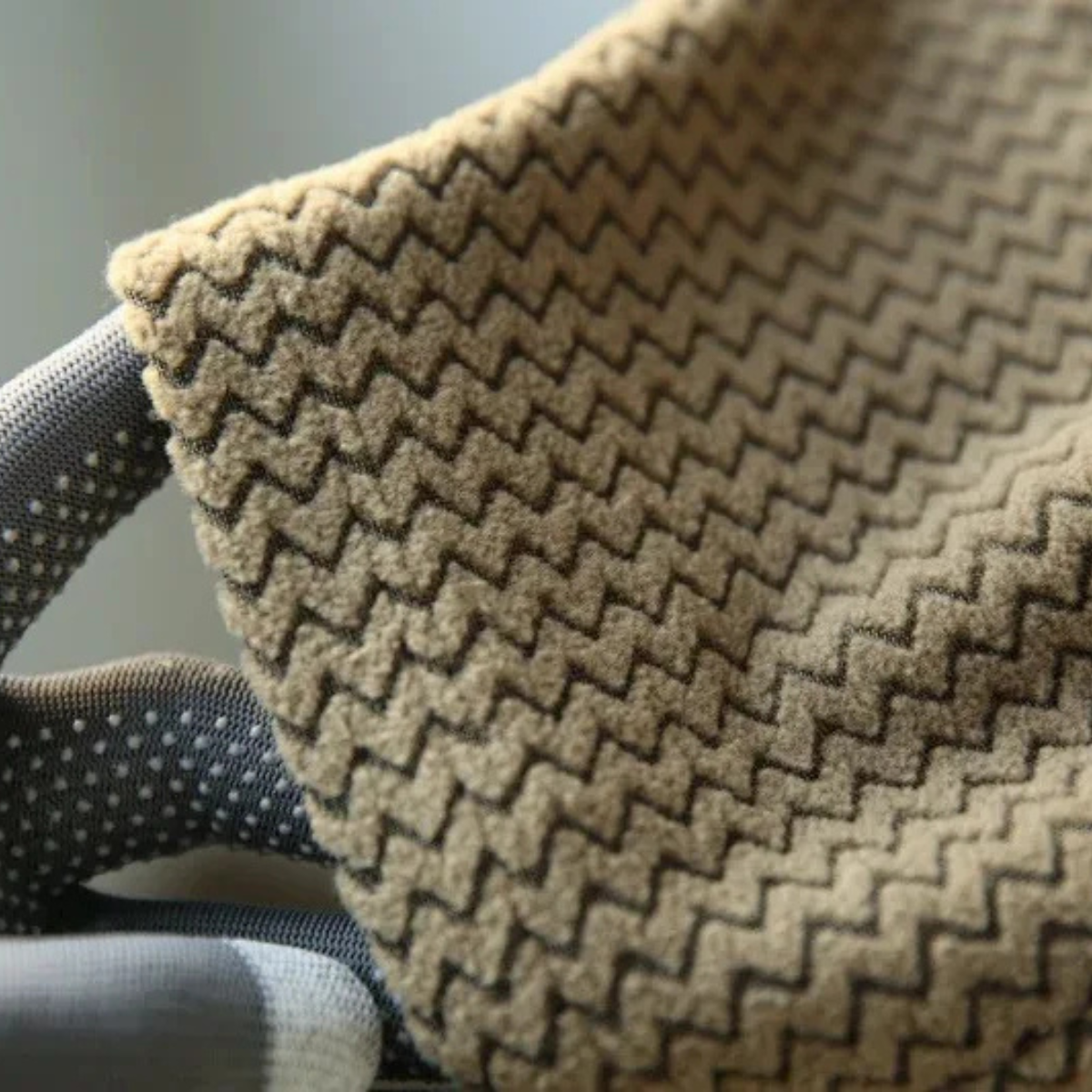 Men's Thick Fleece Half Zip Sweater Waffle Knit
