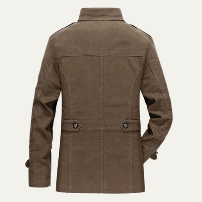 Men's Wool Winter Coat Double Breasted Plaid Lining