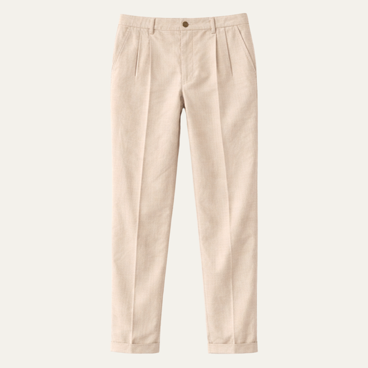 Men's Slim Fit Linen Dress Pants Lightweight - Vonnera